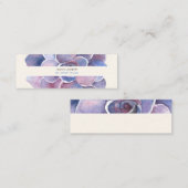 PixDezines Succulent Watercolor, Paarse Woestijnro Mini Visitekaartje (Voorkant / Achterkant)