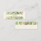 PixDezines Succulente Waterverf, woestijn Roos Mini Visitekaartje (Voorkant / Achterkant)