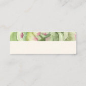 PixDezines Succulente Waterverf, woestijn Roos Mini Visitekaartje (Achterkant)