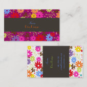 PixDezines Summer Blooms, BusinessCard Visitekaartje (Voorkant / Achterkant)