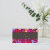 PixDezines Summer Blooms, BusinessCard Visitekaartje (Staand voorkant)