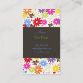PixDezines Summer Blooms, BusinessCard Visitekaartje (Achterkant)