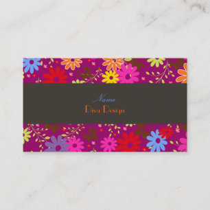 PixDezines Summer Blooms, BusinessCard Visitekaartje