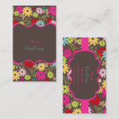 PixDezines Summer Blooms, BusinessCard Visitekaartje (Voorkant / Achterkant)