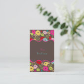 PixDezines Summer Blooms, BusinessCard Visitekaartje (Staand voorkant)