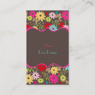 PixDezines Summer Blooms, BusinessCard Visitekaartje