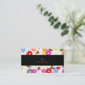 PixDezines Summer Blooms, BusinessCard Visitekaartje (Staand voorkant)