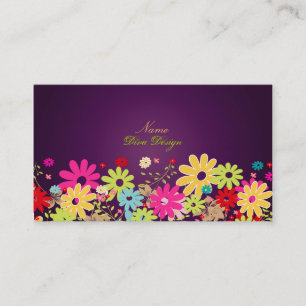 PixDezines Summer Blooms, BusinessCard Visitekaartje