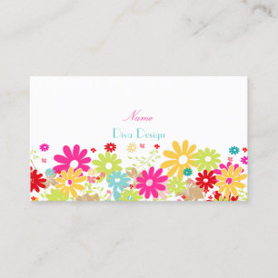 PixDezines Summer Blooms, BusinessCard Visitekaartje
