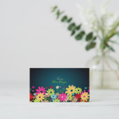 PixDezines Summer Blooms, BusinessCard Visitekaartje (Staand voorkant)