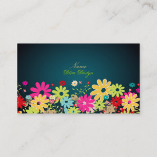 PixDezines Summer Blooms, BusinessCard Visitekaartje