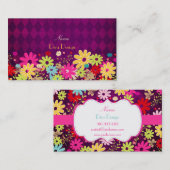 PixDezines Summer Blooms, BusinessCard Visitekaartje (Voorkant / Achterkant)