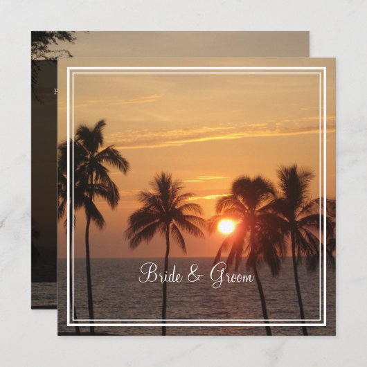 PixDezines Sunset at Mauna Kea Beach/Oranje Glow Kaart (Voorkant / Achterkant)