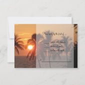 PixDezines Sunset at Mauna Kea Beach/Oranje Glow RSVP Kaartje (Achterkant)