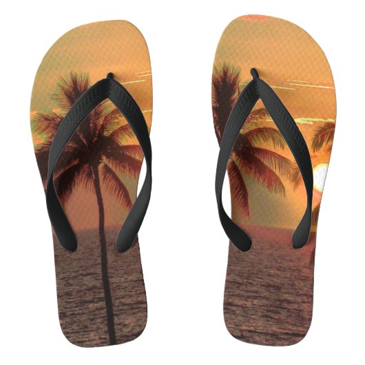 PixDezines Sunset at Mauna Kea Beach Teenslippers (Voetbed)