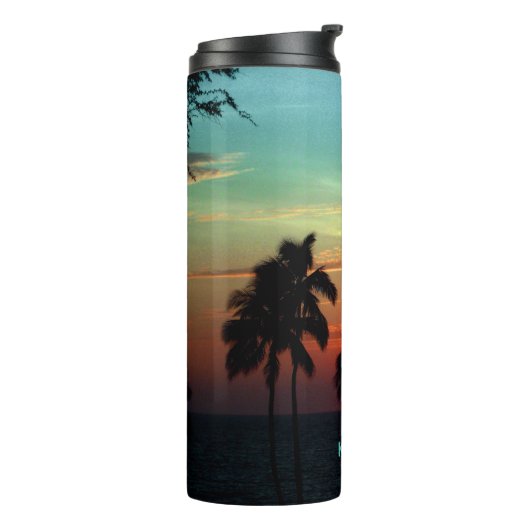 PixDezines Sunset at Mauna Kea Beach Thermosbeker (Gedraaid links)