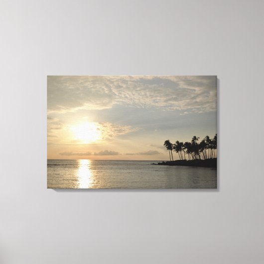 PixDezines Sunset te Waikiki Canvas Afdruk (Voorkant)