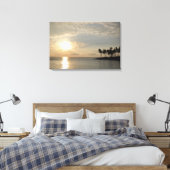 PixDezines Sunset te Waikiki Canvas Afdruk (Insitu (Slaapkamer))