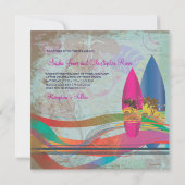 PixDezines  surfers, bestemmingsgebeurtenissen Kaart (Achterkant)