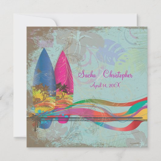 PixDezines  surfers, bestemmingsgebeurtenissen Kaart (Voorkant)