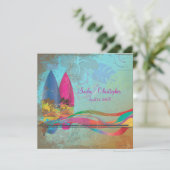 PixDezines  surfers, bestemmingsgebeurtenissen Kaart (Staand voorkant)