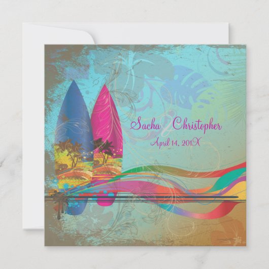 PixDezines  surfers, bestemmingsgebeurtenissen Kaart (Voorkant)