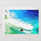 PixDezines Surfs Up Beach Bar Mitswa Kaart (Achterkant)