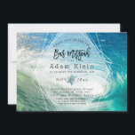 PixDezines Surfs Up, Pipeline Beach Bar Mitzvah Kaart<br><div class="desc">PixDezines surft omhoog, pijpleiding, een strandbar Mitzvah. Palmbomen die zwaaien met rillingen die recht op je komen. Dankzij ons dynamische ontwerp kunt u alle elementen bewerken. Klik op de knop "Aanpassen" om afbeeldingen te bewerken, tekst/monogram te roteren en toe te voegen. Om meer van ons strand te uitzichten, kopieer plak...</div>