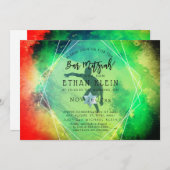 PixDezines surft naar boven/surfer/beach Bar Mitzv Kaart (Voorkant / Achterkant)