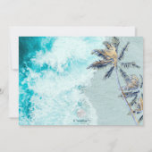 PixDezines surft omhoog, palmbomen, strandbar mits Kaart (Achterkant)