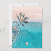 PixDezines surft omhoog, palmbomen, strandbar mits Kaart (Achterkant)