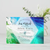 PixDezines surft op doorbraakbalk Mitzvah Kaart (Staand voorkant)