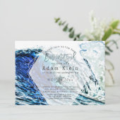 PixDezines surft op doorbraakbalk Mitzvah Kaart (Staand voorkant)