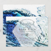 PixDezines surft op doorbraakbalk Mitzvah Kaart (Voorkant / Achterkant)