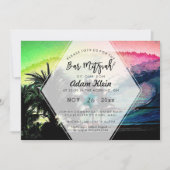 PixDezines surft op doorbraakbalk Mitzvah Kaart (Voorkant)