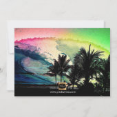 PixDezines surft op doorbraakbalk Mitzvah Kaart (Achterkant)