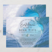 PixDezines surft op doorbraakbalk Mitzvah Kaart (Voorkant / Achterkant)