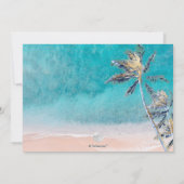 PixDezines surft op, palmbomen, strand ba mitswa Kaart (Achterkant)