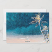 PixDezines surft op, palmbomen, strand ba mitzvah  Kaart (Achterkant)