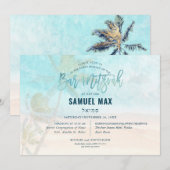 PixDezines surft op, palmbomen, strand ba mitzvah Kaart (Voorkant / Achterkant)