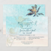 PixDezines surft op, palmbomen, strandvleermuis mi Kaart (Voorkant / Achterkant)