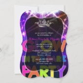 PixDezines Sweet 15/Glow-feest Kaart (Achterkant)