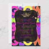 PixDezines Sweet 15, Glow in de Donker Kaart (Achterkant)