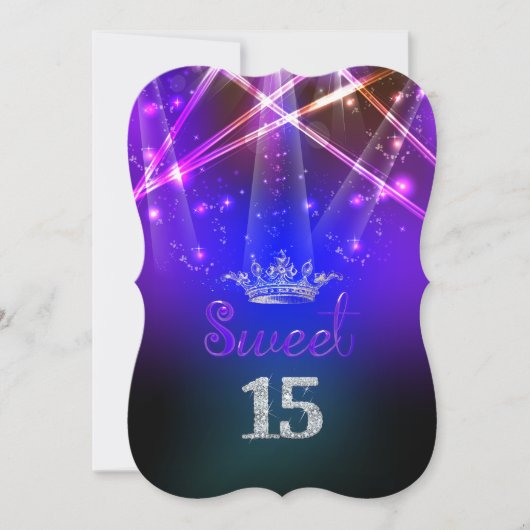 PixDezines Sweet 15, Laser Lights/Neon Lights Kaart (Voorkant)