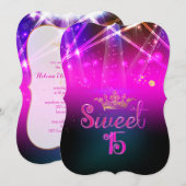 PixDezines Sweet 15, Laser Lights/Neon Lights Kaart (Voorkant / Achterkant)