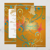 PixDezines Sweet 16/Butterfiles/Swirls/Dragonflies Kaart (Voorkant / Achterkant)