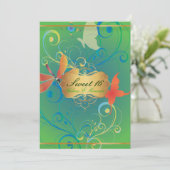 PixDezines Sweet 16/Butterfiles/Swirls/Dragonflies Kaart (Staand voorkant)