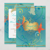 PixDezines Sweet 16/Butterfiles/Swirls/Dragonflies Kaart (Voorkant / Achterkant)