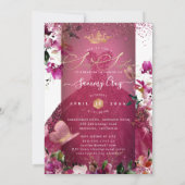 PixDezines Sweet 16 Cherry Red Dress Invitation Kaart (Achterkant)