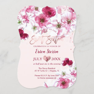 PixDezines Sweet 16 Dark Cherry Blossoms Kaart